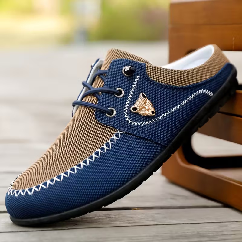 New Men'S Casual All-Match Home Shoes, Striped Low-Top Design Sports Slippers, Breathable And Comfortable, Providing Good Comfort, Sports And Casual Use